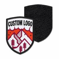 Offre Spéciale – Patch brodé personnalisé avec logo, fixation auto-agrippante (Velcro), design montagne pour veste et sac à dos