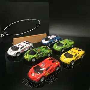 2024 New Popular Kids Graffiti Metal Iron Racing Mini Car Model Toy Diecast Pull Back Inertia Cars