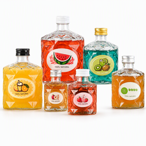 Bouteille en verre pour boissons, nouveau design, vente en gros, 50ml, 100ml, 200ml, 250ml, 350ml, 500ml, pour <span class=keywords><strong>whisky</strong></span>, <span class=keywords><strong>liqueur</strong></span>, jus, lait, thé, café - Product Image 4
