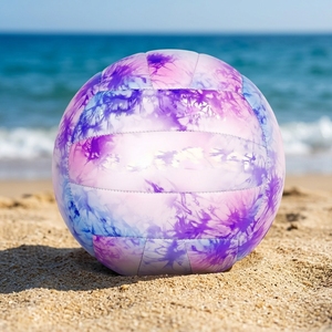 Ballon de volley-ball tie-dye violet et bleu, durable, pour entraînement et matchs en extérieur sur sable - Product Image 5