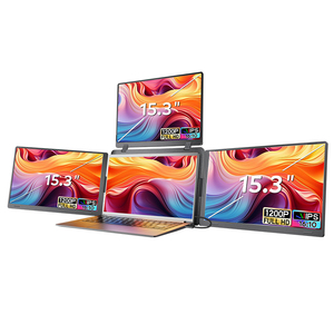 เทรนด์ใหม่ อุปกรณ์อิเล็กทรอนิกส์สำหรับผู้บริโภค จอภาพตั้งโต๊ะ 1200P IPS ขนาด 15.3 นิ้ว แล็ปท็อปพกพา จอแสดงผลสี่จอ ซีรีส์ธุรกิจ อินเทอร์เฟซ Type-C 60Hz - Product Image 1