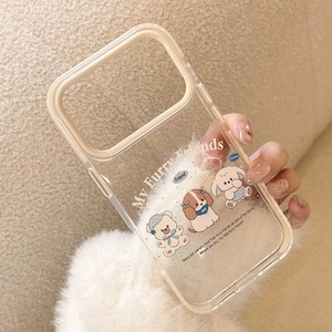 <span class=keywords><strong>Coque</strong></span> de téléphone transparente antichoc avec motif de chiots bleus mignons, protection transparente anti-chute pour iPhone 12 13 15 16 17 Pro Max - Product Image 6