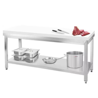 Mesa Buffet Rectangular de Acero Inoxidable, Equipo y Suministros para Cocina Comercial, Catering y Restaurantes