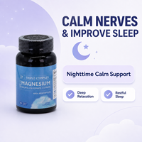 Capsules de magnésium 500mg en direct d'usine, marque privée, OEM, ODM, échantillon gratuit, soutien pour le sommeil, les muscles, les os et l'énergie