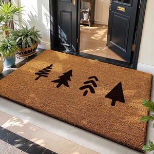Tapis d'entrée Cangming en imitation fibre de coco, style moderne, lavable, antidérapant pour l'extérieur - Product Image 4