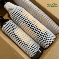 Manchon de protection anti-collision pour bouteille de vin et verre, en mousse EPE haute élasticité avec doublure en maille pour la sécurité en transit