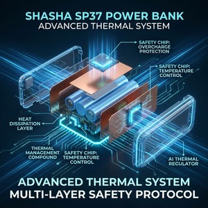 <span class=keywords><strong>SHASHA</strong></span> SP37 10000mAh pour support rotatif, batterie externe 20W à charge rapide PD, support de charge portable pour smartphones - Product Image 6