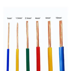 15 AWG/13 AWG Building Electrical Wire PVC Flame-Retardant Sheath Single Core multi-Strand Copper Core Flexible Electric Cable