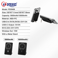 Batería Externa Portátil Magnética Ultrafina de Aleación de Aluminio de 20W/22.5W, 5000mAh/10000mAh, Tipo-C, Inalámbrica