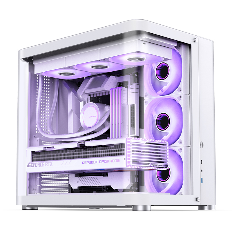 Jonsbo Z20 Pinkwhite M ATX Portable Case for Desktop Pcs