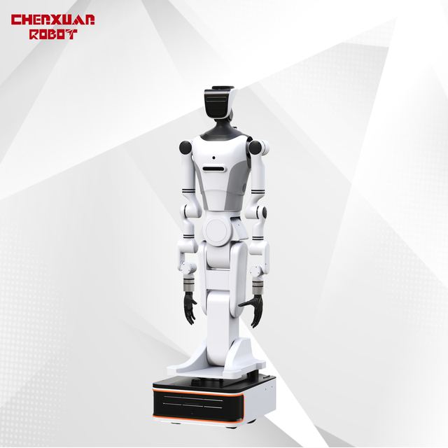 Wheeled Humanoid Service Robot AI-Powered Humanoid Robot with Wheel Base Intelligent Mobile Humanoid Robot
