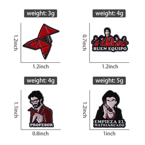 เข็มกลัดเคลือบรูปละครอาชญากรรมแบบสเปนตัวละครรายการทีวีโปรเฟสเซอร์เอมปิเอซ่าเอลมาไตราคาโดเข็มกลัดเครื่องประดับของขวัญสำหรับเพื่อน - Product Image 6