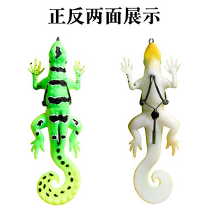 Lizard Lure Angry Gecko <b>Floating</b> Frog 3-Hook Soft Bait 13cm 20g Surface Topwater Bass <b>Fishing</b> Lure - Product Image 3