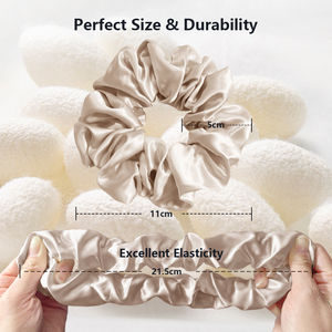 22mm Zijden <span class=keywords><strong>Scrunchies</strong></span> Groothandel Aangepaste Logo Effen Kleur 100% Mulberry Zijden Haar <span class=keywords><strong>Scrunchies</strong></span> voor Vrouwen en Meisjes - Product Image 3