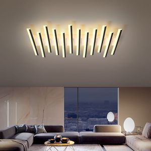 Plafonnier LED linéaire moderne ultra-mince, bande longue à montage encastré <span class=keywords><strong>pour</strong></span> <span class=keywords><strong>chambre</strong></span>, salon, couloir, bureau, éclairage décoratif <span class=keywords><strong>pour</strong></span> la maison - Product Image 3