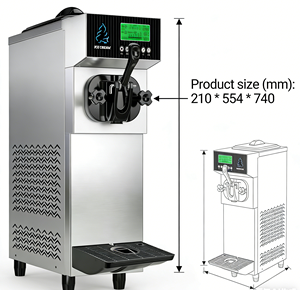 Machine à crème glacée et yaourt à service mou à buse unique commerciale, comptoir électrique 220V 16L/H, haute productivité, entreprise - Product Image 6