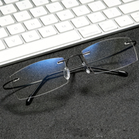 Nouvelles lunettes de lecture unisexes vintage ultra-légères sans monture, à verres correcteurs anti-lumière bleue, pour presbytie