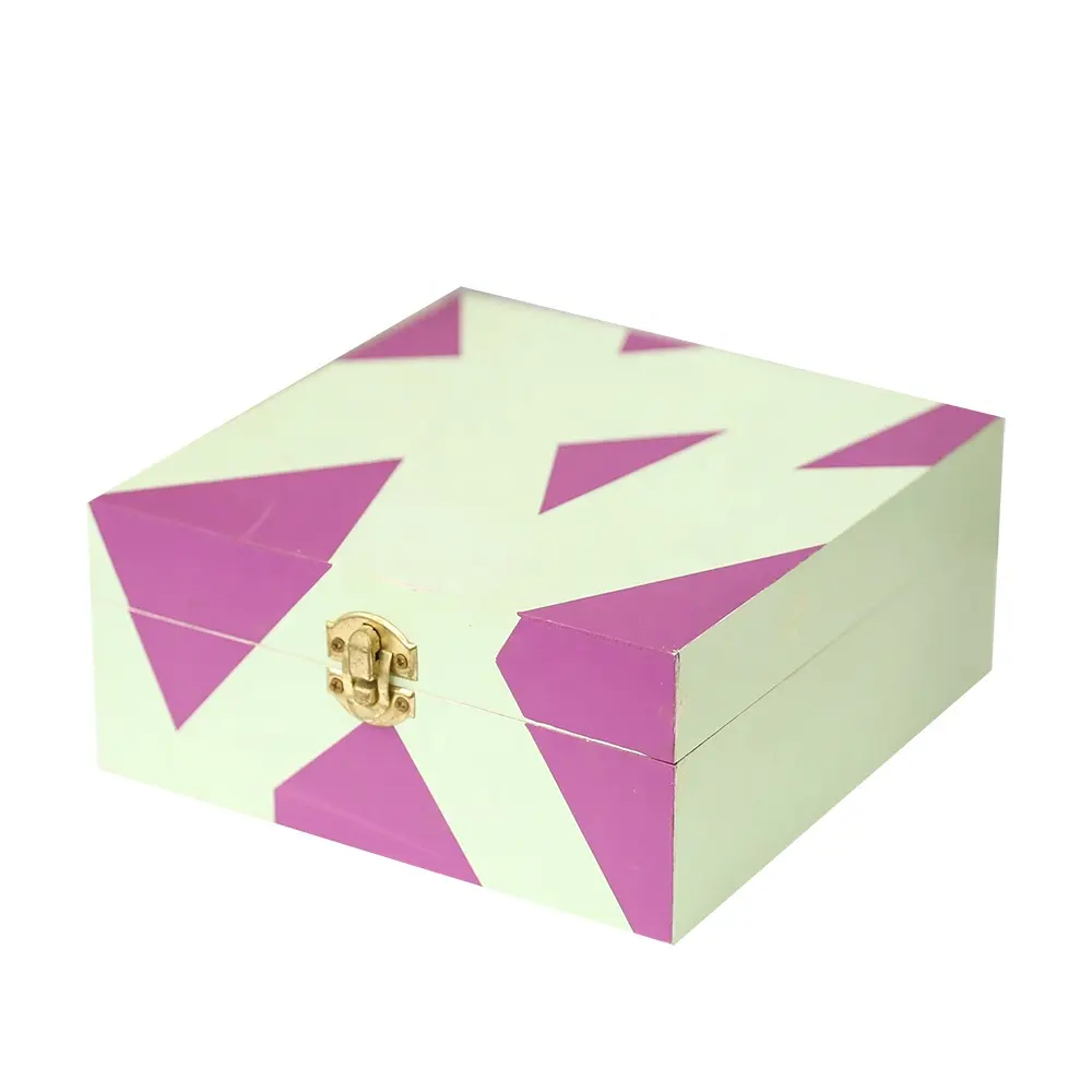 Фабричная оптовая продажа, традиционная Подарочная коробка ручной работы, деревянная коробка из сосны с откидной крышкой и передней застежкой, деревянная коробка