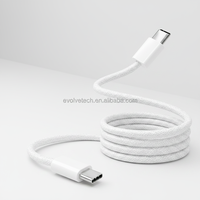 Cable de Carga para Laptop, Certificado, Seguro, Enlace de Datos de 480 Mbps, Tipo C, Cable Trenzado de Nailon, 1 m, 3 pies de Longitud, Conector Seguro, 5 A, Carga Rápida para Teléfono Móvil