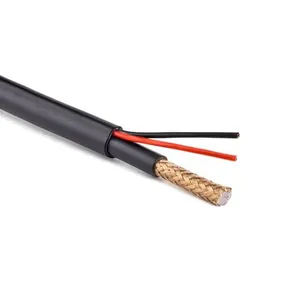 Coaxial Manufacturer 75ohms rg59 coax cable CCTV Siamese Cable 2 C coax rg59 cable with power