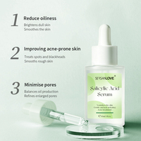 Sérum éclaircissant pour le visage en marque privée, anti-acné, réparateur de la peau, acide salicylique, vitamine E, hydratant