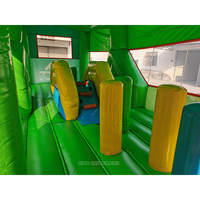 33 'x 12' Kommerzielle Nutzung Kids Big Infla table Bus Bounce House mit Rutsche N Säulen im Inneren für Kinder Fun Entertain ments