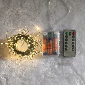 Décoration de Noël à piles, guirlande lumineuse verte, lumières de feux d'artifice, éclairage paysager étanche, lampe de feux d'artifice 200 LED pour cadeau de Noël - Product Image 6