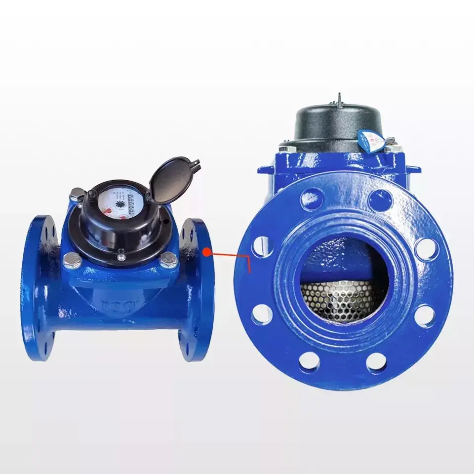 Popular in Middle East ISO 4064 class B big size DN 50 dry-dial type cast iron water meter woltmann flange cold water meter