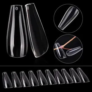 2023 New Cross-border Sales Nail Art Free DIY Traceless Flat Head Ballet T Tread False Nails 500Pcs/Box Nail Salon Supplies