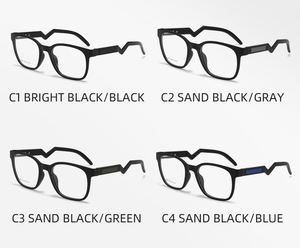 <span class=keywords><strong>2026</strong></span>年最新デザイナー ソリッド エコフレンドリー スクエア フルリム オプティカルグラス スポーツスタイル イレギュラーテンプル TR90 度付きメガネ - Product Image 2