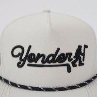 Gorra de Golf para Hombre, Diseño Personalizado OEM ODM, 5 Paneles, Visera Plana, Bordado 3D en Relieve, Resistente al Agua, con Cierre a Presión