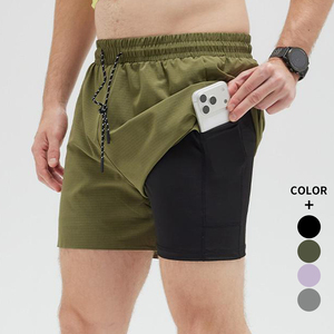 Men 2026 New Design Active Shorts Side Pockets Running Shorts Custom Logos Quick-drying Breathable Fabric Sportswear - Product Image 1