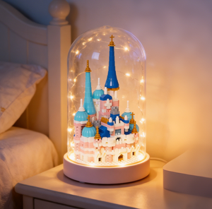 Juego de Ladrillos de Construcción Castillo de Ensueño Rosa y Azul |   Lindos Bloques de Construcción Micro Estilo <span class=keywords><strong>Disney</strong></span> |   Manualidades para Niñas - Product Image 1
