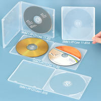 Boîtier CD/DVD mince SUNSHING avec pochette, emballage simple ou double disque, étuis à clapet pour CD/DVD, boîte de transport vide en plastique pour supports multimédia