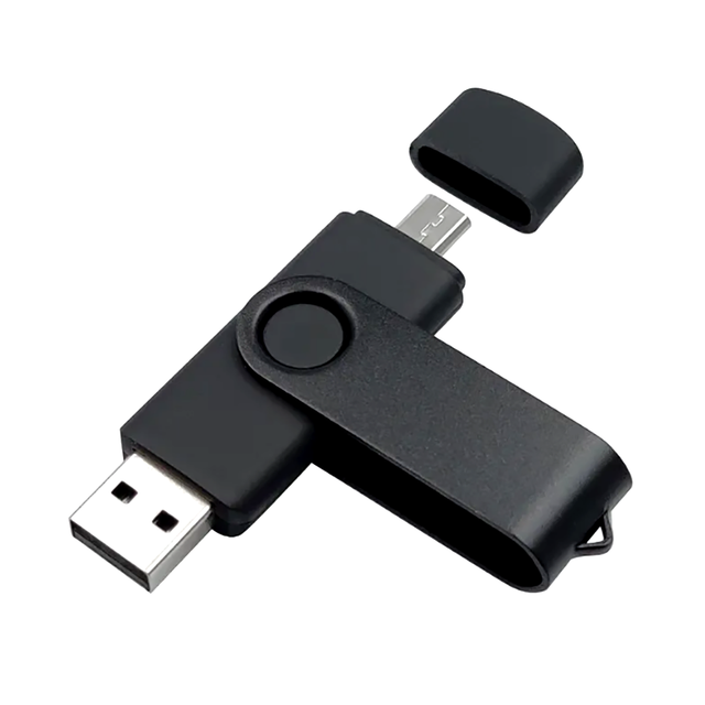 Wholesale Micro USB Flash Drive Dual Port OTG U Disk Metal Pendrive Custom Logo Portable Memory Stick 32GB 64GB 128GB 256GB