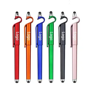 2-in-1 Stylus Ballpoint Pen with Phone Stand Clip, Multi Color Metal Touch Screen Pen Custom Logo for Promotional Business Gifts - Product Image 1