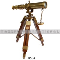 Economical Antique Brass Double Barrel Telescope Nautical Optical Instruments at an Price