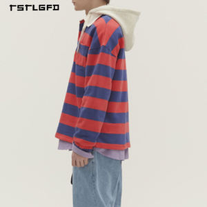 Sweat à capuche d'été brodé et coloré pour homme, avec bouton pour le col, en molleton léger de coton biologique, écologique, mode printemps - Product Image 2