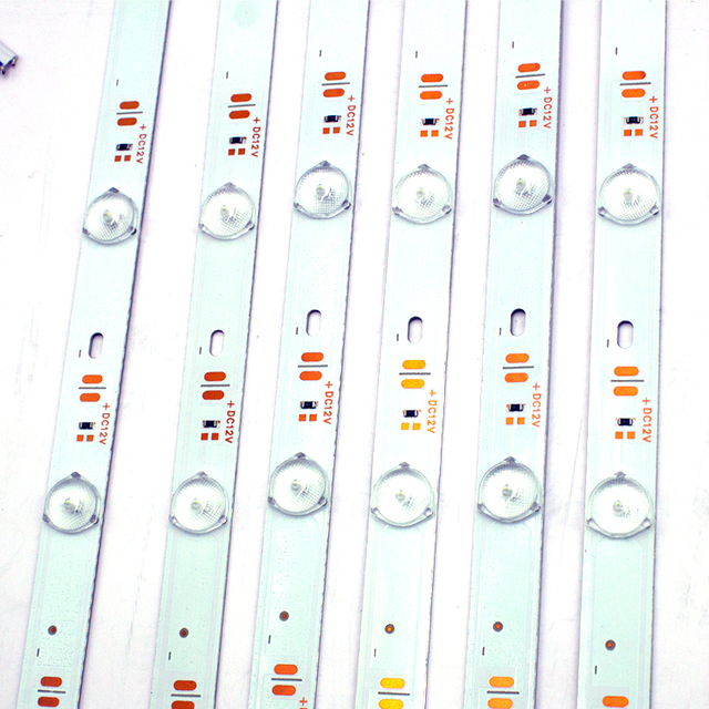 3030 LED Bar Hard Strip Aluminum Body Diffuse Reflection Lattice Light 12V Ultra-Thin TV Backlight Strips for Light Box