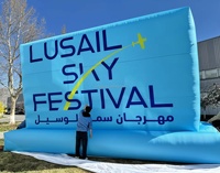 Tente murale gonflable étanche personnalisée Feidu QY004 avec fermeture éclair thermosoudée, hauteur de 6 à 8 pieds pour affichages publicitaires extérieurs