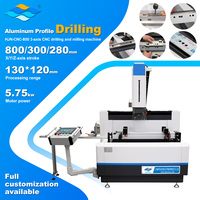 Machine Portes Fenêtres Profilé Aluminium Fraiseuse Perceuse CNC 3 Axes Copieuse Haute Précision pour Trou de Serrure