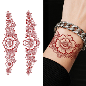 <span class=keywords><strong>Tatuajes</strong></span> Temporales de Henna Coloridos, Pegatinas de <span class=keywords><strong>Tatuajes</strong></span> con Estilo Étnico Geométrico, Tatuaje Impermeable Adecuado para <span class=keywords><strong>la</strong></span> Parte Posterior de <span class=keywords><strong>la</strong></span> Mano, <span class=keywords><strong>Muñeca</strong></span> y Brazo - Product Image 1