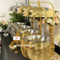 Équipement de Restauration Chauffe-Plats de Luxe Couvercles Suspendus Plats à Buffet Professionnels Réchaud de Buffet Chauffe-Plat de Traiteur