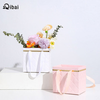 Qibai fourre-tout pliant CC sac fleurs sac cadeau saint valentin bouquet boîte à fleurs boîte d'emballage créative sac d'emballage de chaîne