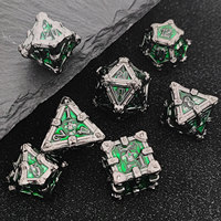Nouvelles dés en métal solides à motifs de crânes pour D&D, jeu de dés polyédriques pour salons professionnels