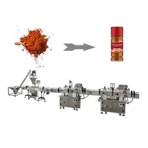 Fully Automatic Baby Powder Protein Powder Spice Bottle Jar Filling Capping Packing Machine Production Line For Powder