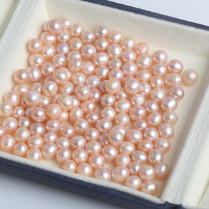 ลูกปัดมุกน้ำจืดธรรมชาติจูจี้ ขนาด 6-7 มม. สีขาว ทรงกลม สำหรับทำสร้อยคอ DIY  ขายส่ง - Product Image 2