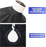Cape de barbier en silicone imperméable avec logo personnalisé, cape de salon professionnelle en silicone pour la coupe de cheveux