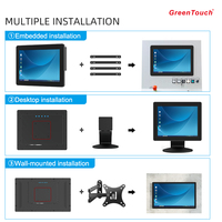 Écran tactile capacitif à cadre ouvert USB DVI HD-MI VGA DP de 23,8 pouces, moniteur PCAP industriel IP65 IK08, écrans tactiles ELO