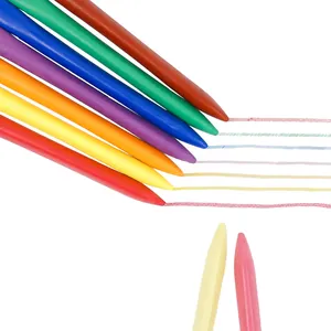 无毒轻质定制标志亮色多色塑料蜡笔超薄光滑绘图儿童塑料蜡笔